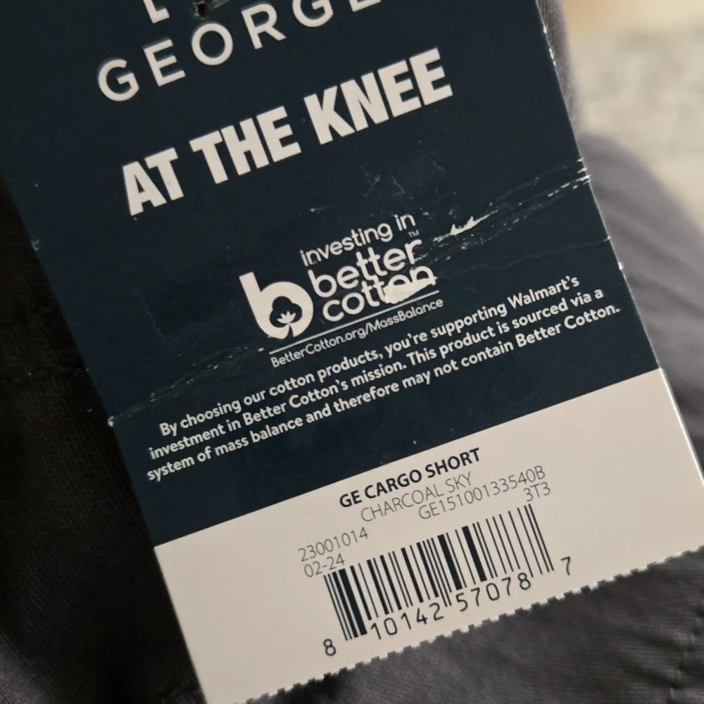 George Men's Big & Tall Charcoal Sky Cargo Shorts NWT 945 - Picture 4 of 4